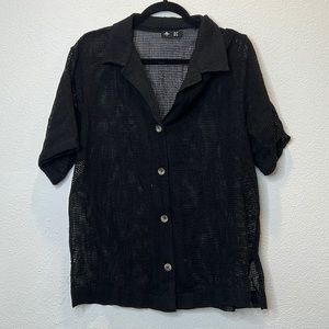 THRILLS MESH BUTTON DOWN COVER UP